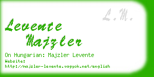 levente majzler business card